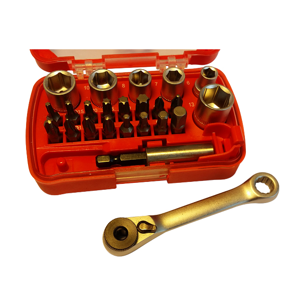 24Pcs Bits Set with Ratchet Wrench
