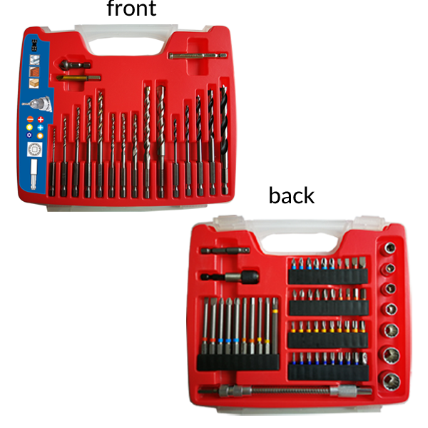 78Pcs Drills Bits and Sockets Set