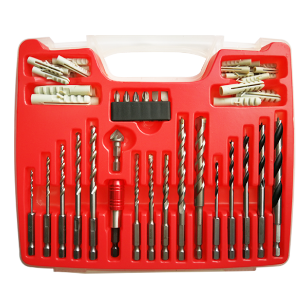 57Pcs Drills Bits and Dowels Set