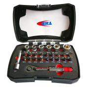 26Pcs Bits Dual Ratchet Wrench Set